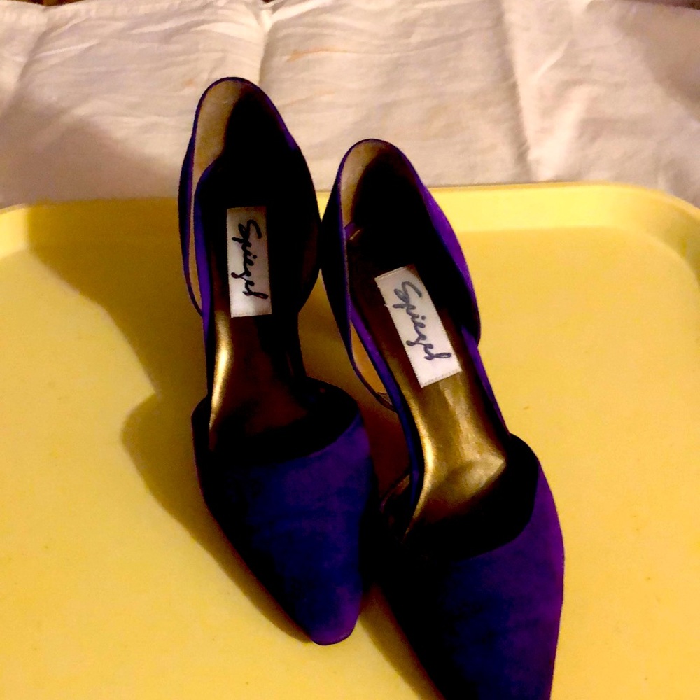 Purple Swede heels